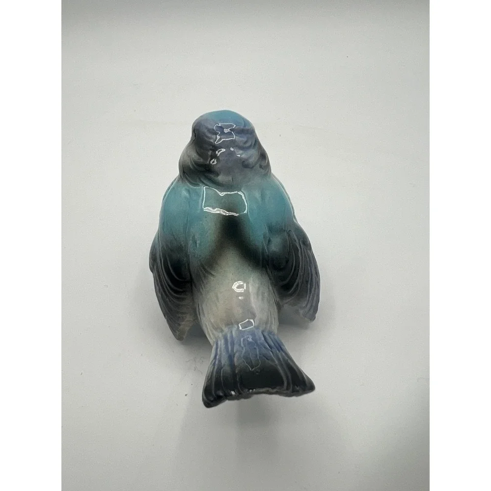 Goebel W Germany Porcelain Bird Figurines Pair Bluebird & Chickadee CV72 CV74